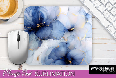 Marble Texture Mouse Pad, 3D Marble Mousepad Sublimation Sublimation OrangeBrushStudio 