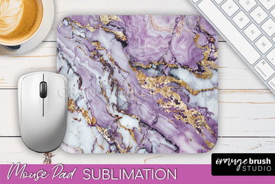 Marble Texture Mouse Pad, 3D Marble Mousepad Sublimation Sublimation OrangeBrushStudio 