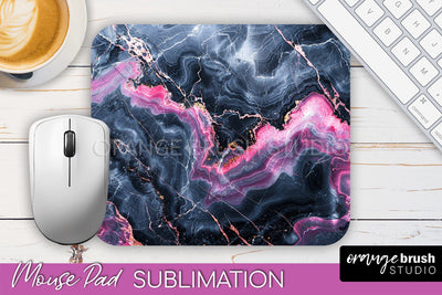 Marble Texture Mouse Pad, 3D Marble Mousepad Sublimation Sublimation OrangeBrushStudio 
