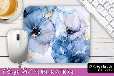 Marble Texture Mouse Pad, 3D Marble Mousepad Sublimation Sublimation OrangeBrushStudio 