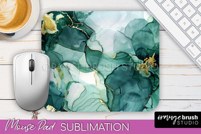 Marble Texture Mouse Pad, 3D Marble Mousepad Sublimation Sublimation OrangeBrushStudio 