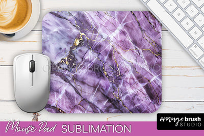 Marble Texture Mouse Pad, 3D Marble Mousepad Sublimation Sublimation OrangeBrushStudio 