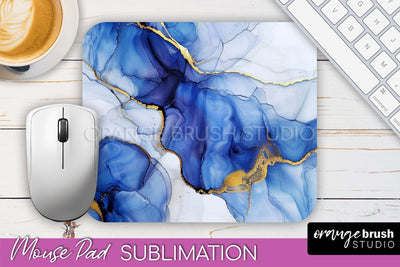 Marble Texture Mouse Pad, 3D Marble Mousepad Sublimation Sublimation OrangeBrushStudio 