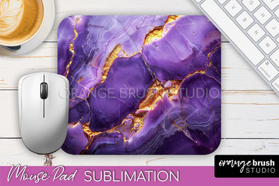 Marble Texture Mouse Pad, 3D Marble Mousepad Sublimation Sublimation OrangeBrushStudio 