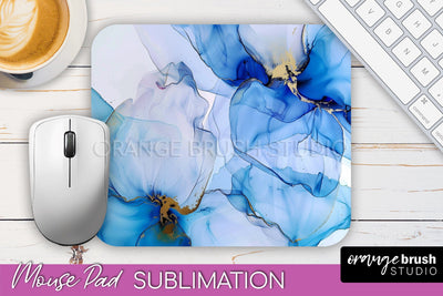 Marble Texture Mouse Pad, 3D Marble Mousepad Sublimation Sublimation OrangeBrushStudio 