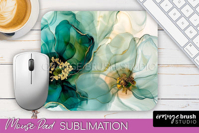 Marble Texture Mouse Pad, 3D Marble Mousepad Sublimation Sublimation OrangeBrushStudio 