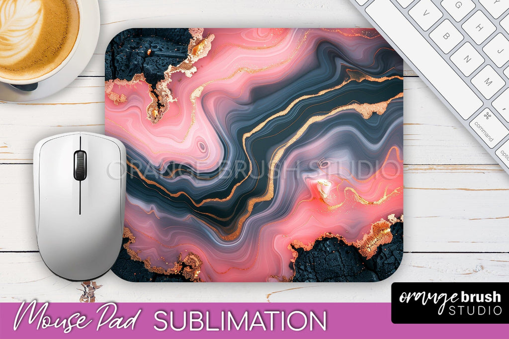 Marble Texture Mouse Pad, 3D Marble Mousepad Sublimation - So Fontsy