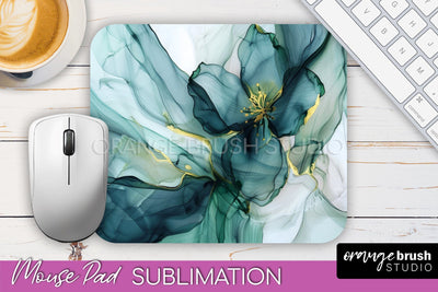 Marble Texture Mouse Pad, 3D Marble Mousepad Sublimation Sublimation OrangeBrushStudio 