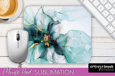Marble Texture Mouse Pad, 3D Marble Mousepad Sublimation Sublimation OrangeBrushStudio 