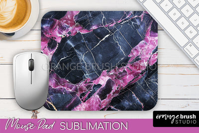 Marble Texture Mouse Pad, 3D Marble Mousepad Sublimation Sublimation OrangeBrushStudio 