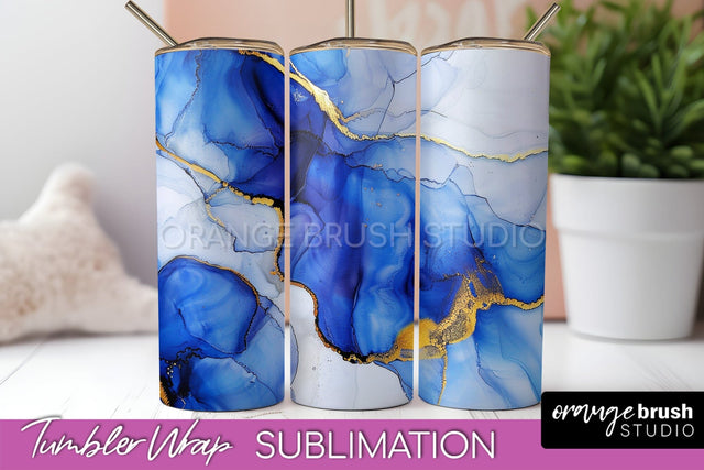 Marble Texture Tumbler Wrap, Marble Tumbler Sublimation Sublimation OrangeBrushStudio 