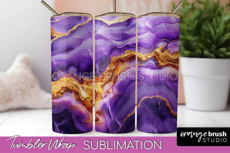 Marble Texture Tumbler Wrap, Marble Tumbler Sublimation Sublimation OrangeBrushStudio 