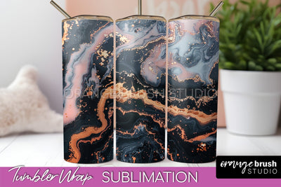 Marble Texture Tumbler Wrap, Marble Tumbler Sublimation Sublimation OrangeBrushStudio 
