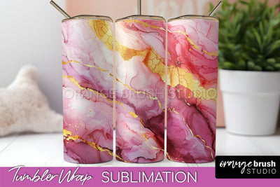 Marble Texture Tumbler Wrap, Marble Tumbler Sublimation Sublimation OrangeBrushStudio 