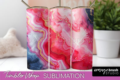Marble Texture Tumbler Wrap, Marble Tumbler Sublimation Sublimation OrangeBrushStudio 