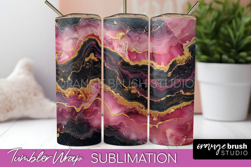 Marble Texture Tumbler Wrap, Marble Tumbler Sublimation Sublimation OrangeBrushStudio 
