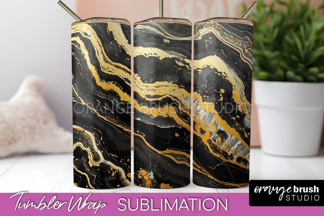 Marble Texture Tumbler Wrap, Marble Tumbler Sublimation Sublimation OrangeBrushStudio 