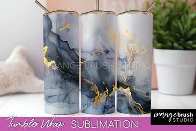 Marble Texture Tumbler Wrap, Marble Tumbler Sublimation Sublimation OrangeBrushStudio 