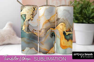 Marble Texture Tumbler Wrap, Marble Tumbler Sublimation Sublimation OrangeBrushStudio 