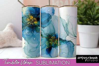 Marble Texture Tumbler Wrap, Marble Tumbler Sublimation Sublimation OrangeBrushStudio 
