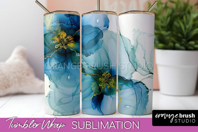 Marble Texture Tumbler Wrap, Marble Tumbler Sublimation Sublimation OrangeBrushStudio 