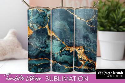 Marble Texture Tumbler Wrap, Marble Tumbler Sublimation Sublimation OrangeBrushStudio 