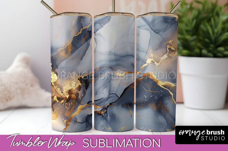 Marble Texture Tumbler Wrap, Marble Tumbler Sublimation Sublimation OrangeBrushStudio 