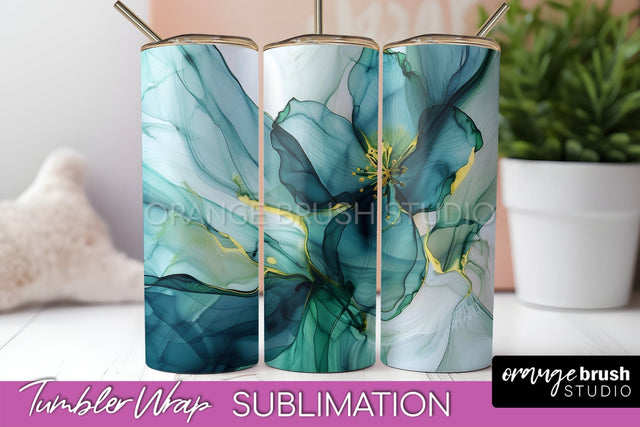 Marble Texture Tumbler Wrap, Marble Tumbler Sublimation Sublimation OrangeBrushStudio 