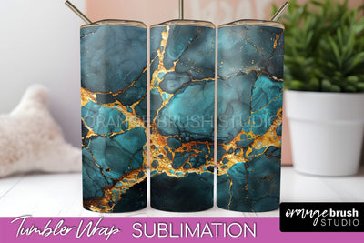 Marble Texture Tumbler Wrap, Marble Tumbler Sublimation Sublimation OrangeBrushStudio 