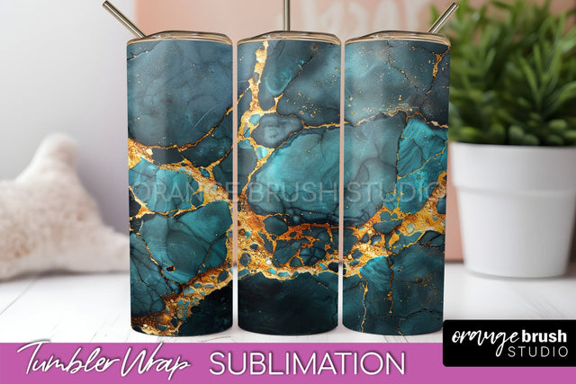 Marble Texture Tumbler Wrap, Marble Tumbler Sublimation Sublimation OrangeBrushStudio 