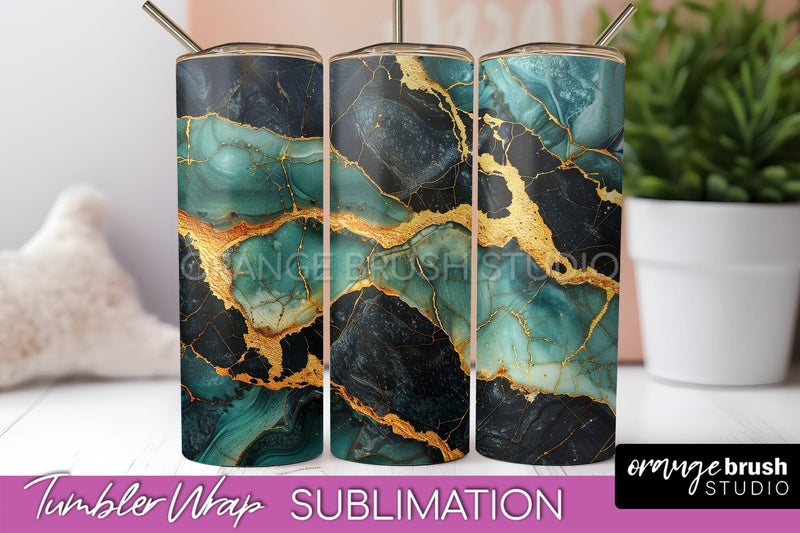 Marble Texture Tumbler Wrap, Marble Tumbler Sublimation Sublimation OrangeBrushStudio 