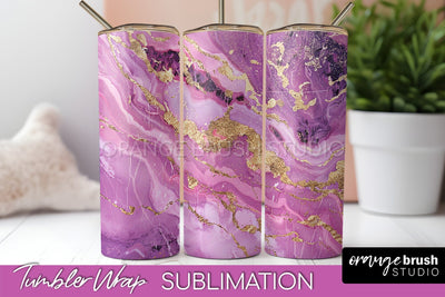 Marble Texture Tumbler Wrap, Marble Tumbler Sublimation Sublimation OrangeBrushStudio 