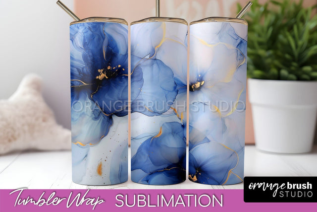 Marble Texture Tumbler Wrap, Marble Tumbler Sublimation Sublimation OrangeBrushStudio 
