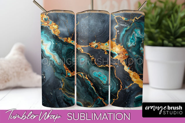 Marble Texture Tumbler Wrap, Marble Tumbler Sublimation Sublimation OrangeBrushStudio 