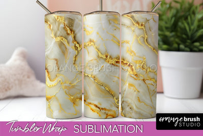 Marble Texture Tumbler Wrap, Marble Tumbler Sublimation Sublimation OrangeBrushStudio 