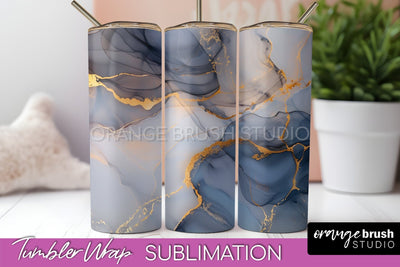 Marble Texture Tumbler Wrap, Marble Tumbler Sublimation Sublimation OrangeBrushStudio 