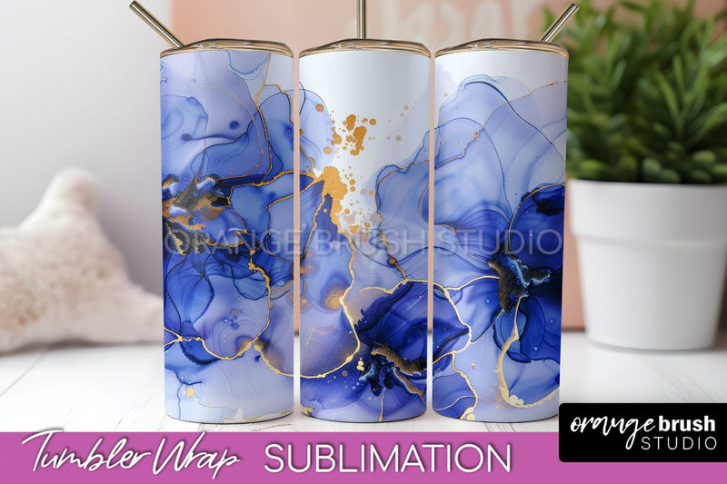Marble Texture Tumbler Wrap, Marble Tumbler Sublimation Sublimation OrangeBrushStudio 