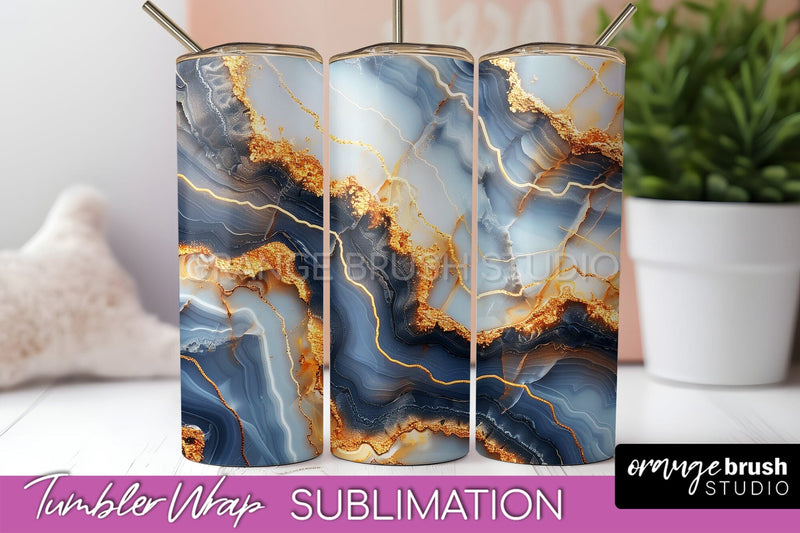 Marble Texture Tumbler Wrap, Marble Tumbler Sublimation Sublimation OrangeBrushStudio 