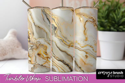 Marble Texture Tumbler Wrap, Marble Tumbler Sublimation Sublimation OrangeBrushStudio 