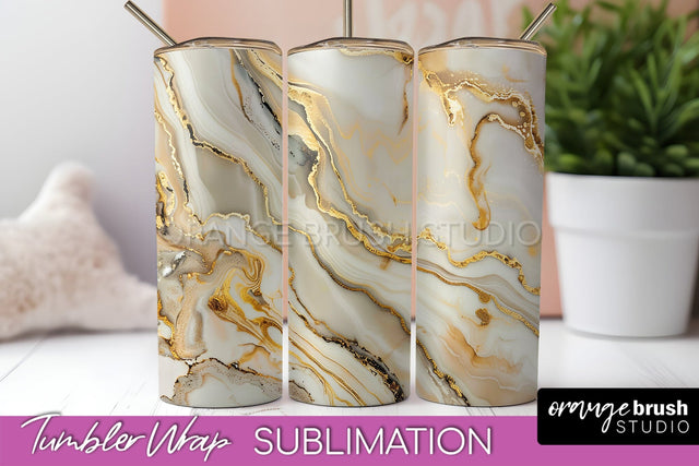Marble Texture Tumbler Wrap, Marble Tumbler Sublimation Sublimation OrangeBrushStudio 