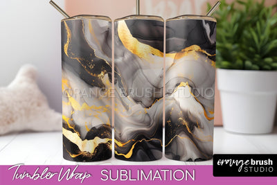 Marble Texture Tumbler Wrap, Marble Tumbler Sublimation Sublimation OrangeBrushStudio 