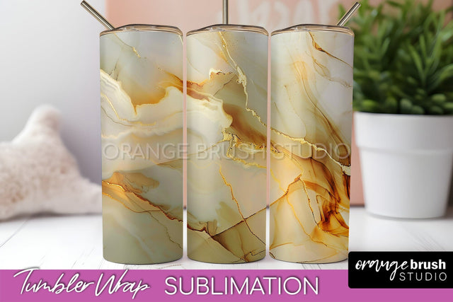 Marble Texture Tumbler Wrap, Marble Tumbler Sublimation Sublimation OrangeBrushStudio 