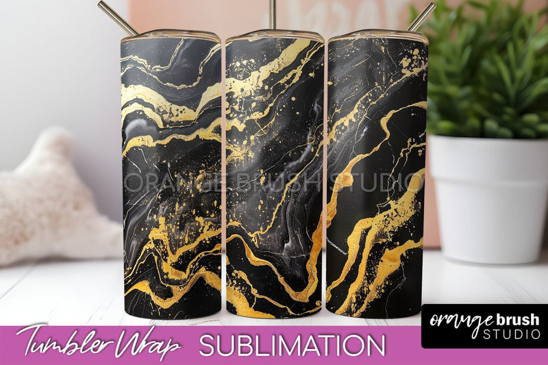Marble Texture Tumbler Wrap, Marble Tumbler Sublimation Sublimation OrangeBrushStudio 