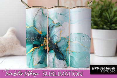 Marble Texture Tumbler Wrap, Marble Tumbler Sublimation Sublimation OrangeBrushStudio 