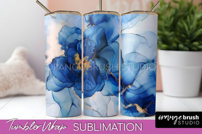 Marble Texture Tumbler Wrap, Marble Tumbler Sublimation Sublimation OrangeBrushStudio 