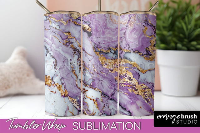 Marble Texture Tumbler Wrap, Marble Tumbler Sublimation Sublimation OrangeBrushStudio 