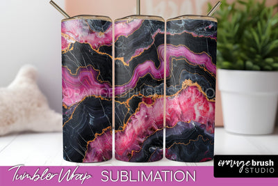 Marble Texture Tumbler Wrap, Marble Tumbler Sublimation Sublimation OrangeBrushStudio 