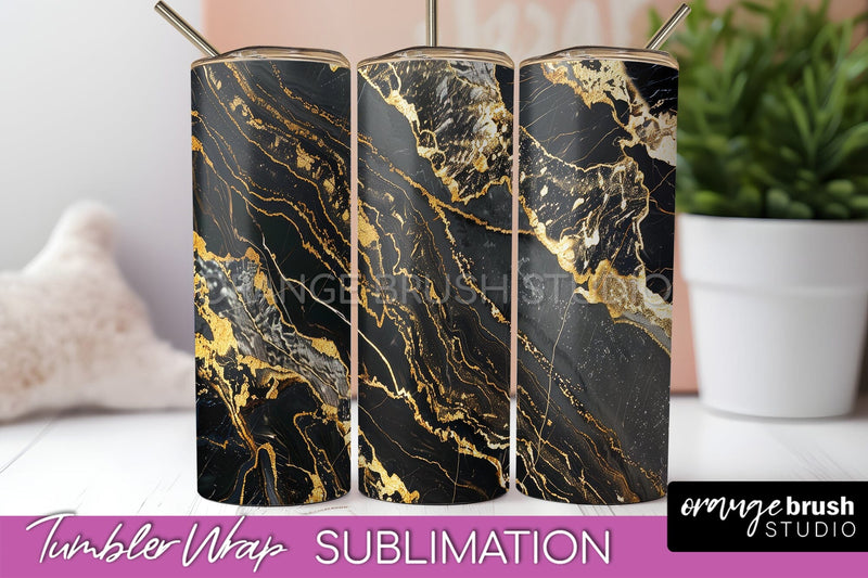 Marble Texture Tumbler Wrap, Marble Tumbler Sublimation Sublimation OrangeBrushStudio 
