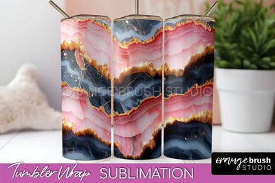 Marble Texture Tumbler Wrap, Marble Tumbler Sublimation Sublimation OrangeBrushStudio 