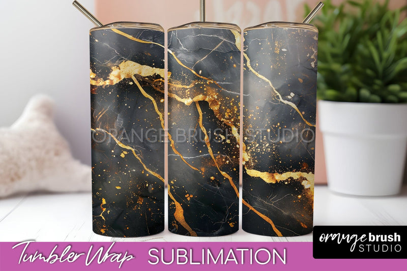 Marble Texture Tumbler Wrap, Marble Tumbler Sublimation Sublimation OrangeBrushStudio 